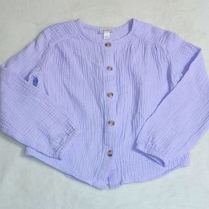 🎁Cat & Jack button up blouse sz M 7/8